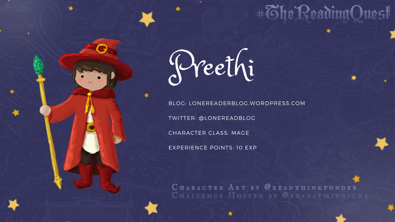preethi the lone reader #thereadingquest mage character card