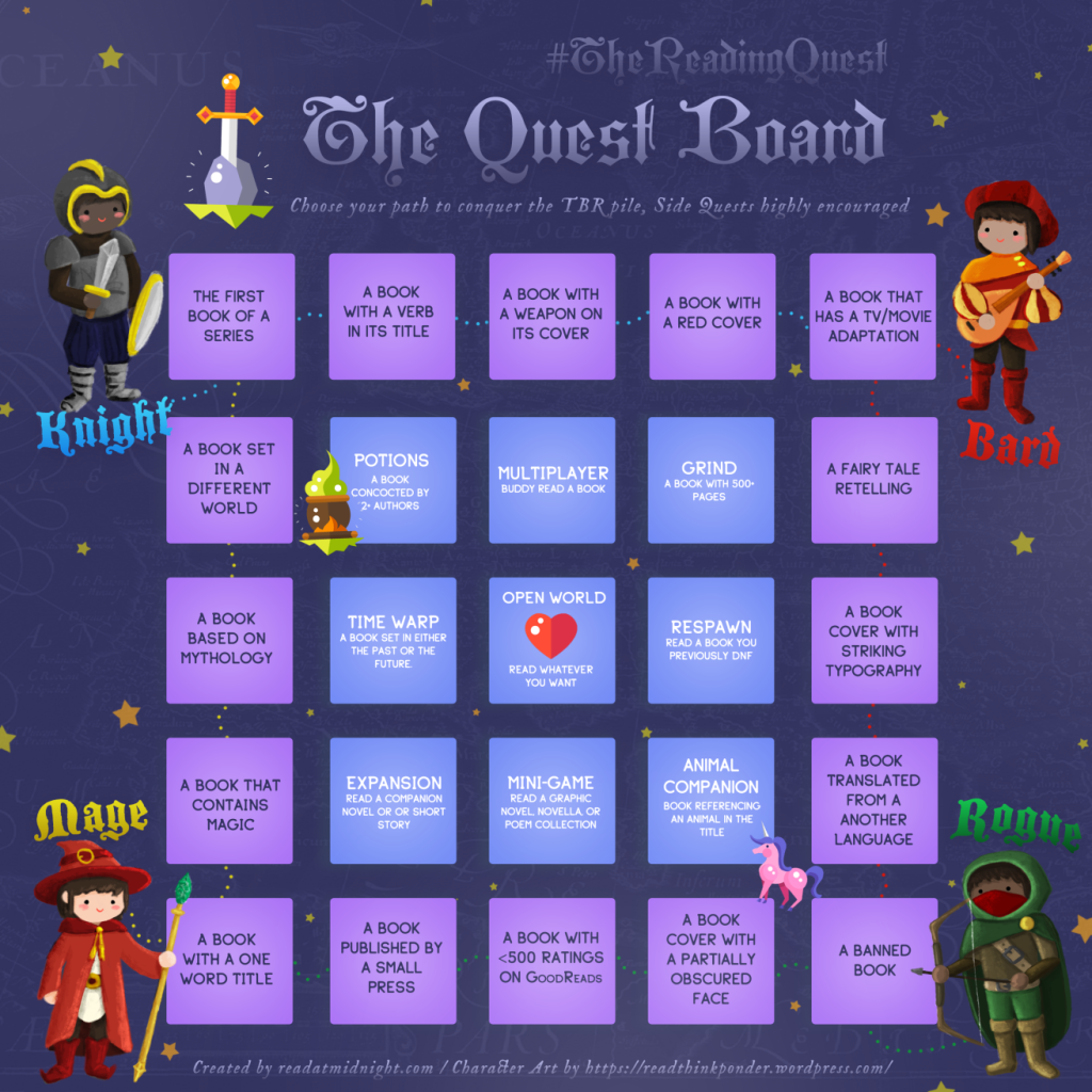 The Reading Quest Challenge Board 2017